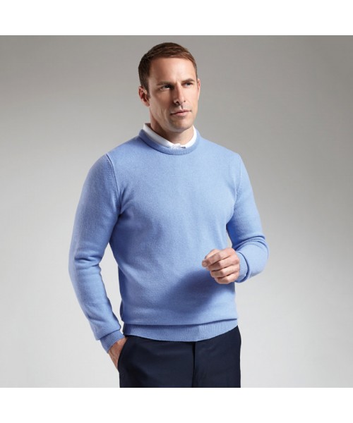 Plain Lambswool crew neck sweater Glenmuir1891 15 Gauge GSM